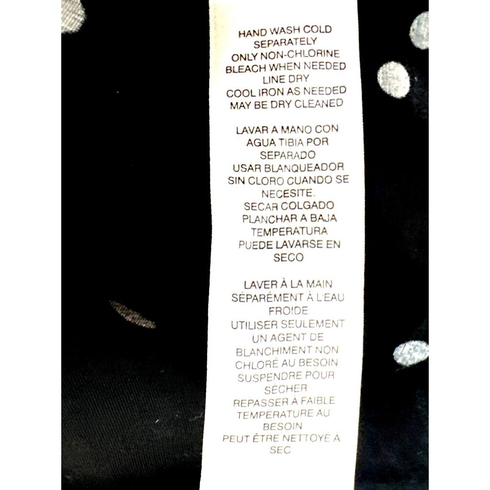 Chicos Black Polka Dot Cardigan Lightweight Open Front Blouse Roll Tab Sleeves - Picture 9 of 12